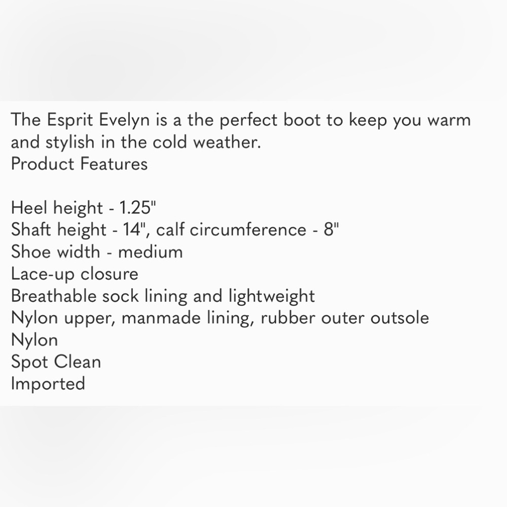NWT Esprit Women Waterproof Evelyn Boots 6 - Picture 2 of 9